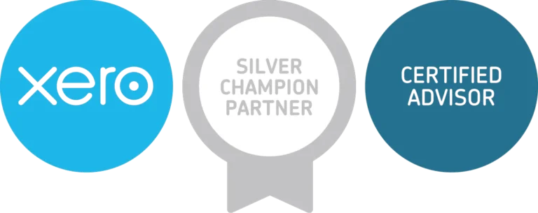 Xero Silver Champion Partner Certified Advisor badges